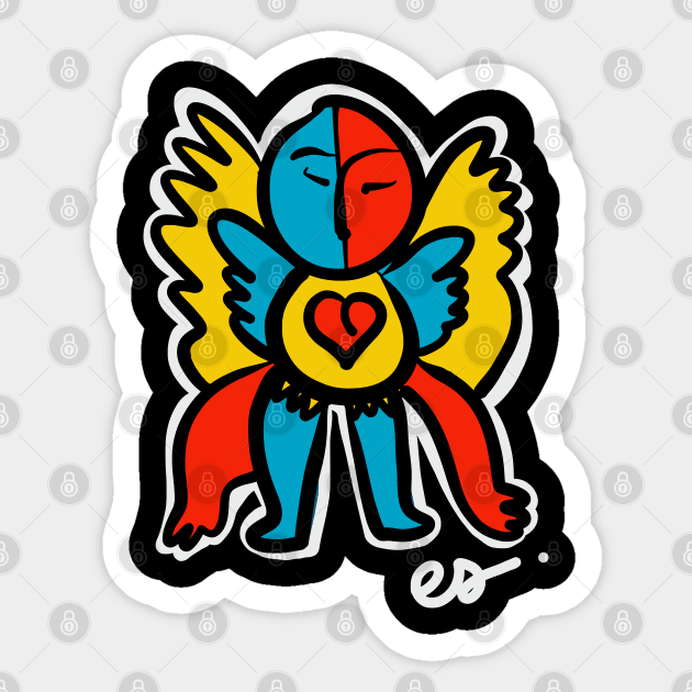 Angel Graffiti Character Love Sticker by signorino